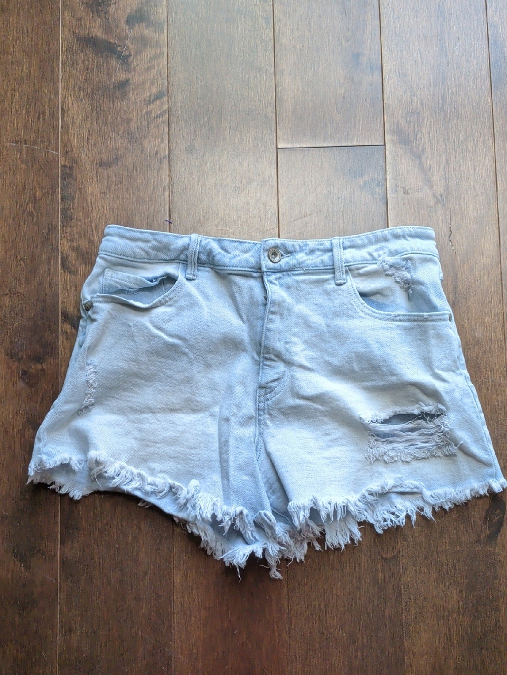 Rewash Light Wash Distressed Women's Denim Shorts